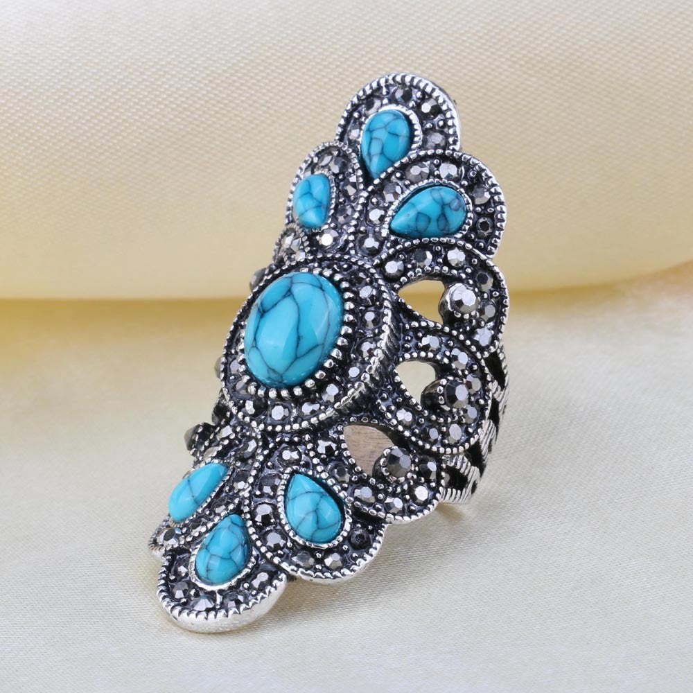 vintage blue turquoise ring