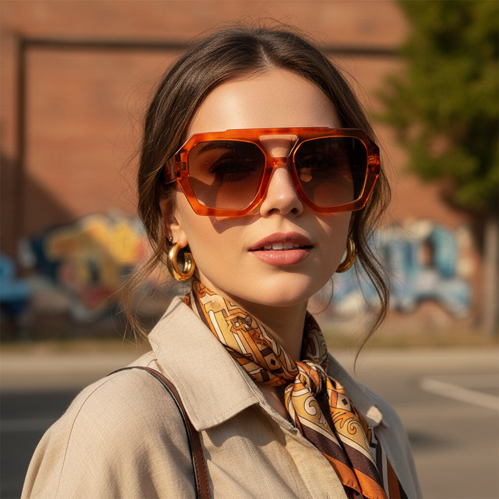 Ins Big Frame Leopard Sunglasses Summer Sunshade Beach Vacation Glasses