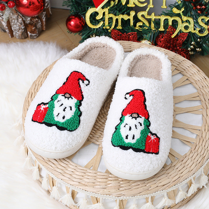 Cute Cartoon Home Couple Indoor Floor Bedroom Slipper Christmas Warm