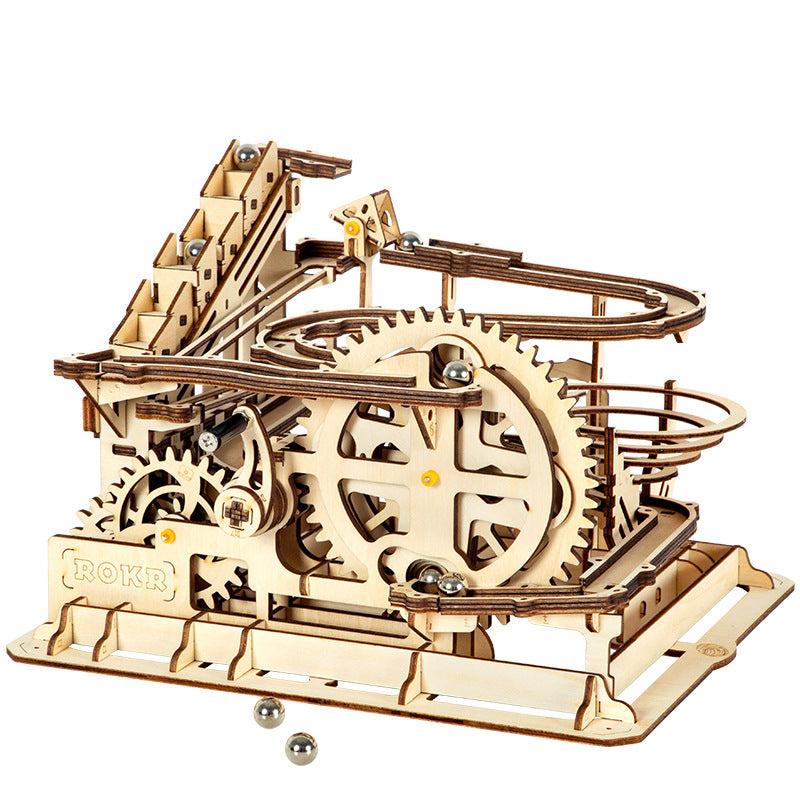Wooden toy 3D hand-inserted puzzle gift mechanical transmission model