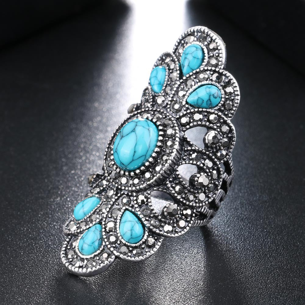 vintage blue turquoise ring