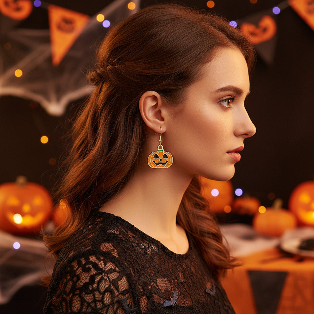 Halloween Cute Oil Drip Alloy Earrings Jewelry