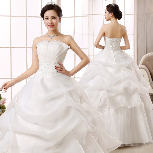 Wedding dress new bride slim lace