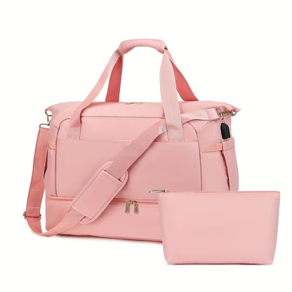 Women's Travel Sports Gym Yoga Duffel Weekender Overnight Totes Bag