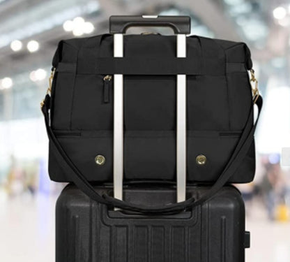 Travel Duffel Bag Sports Gym Bag For Girls Teen Birthday Gifts, Personal Item Weekender Bag Carry On Tote Bags For Women Men, Waterproof Overnight Luggage Bag With Trolley Sleeve