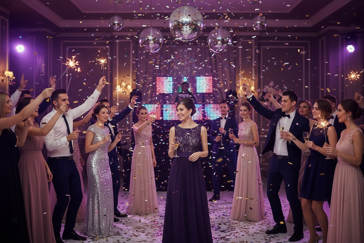 Lace spliced chiffon dress