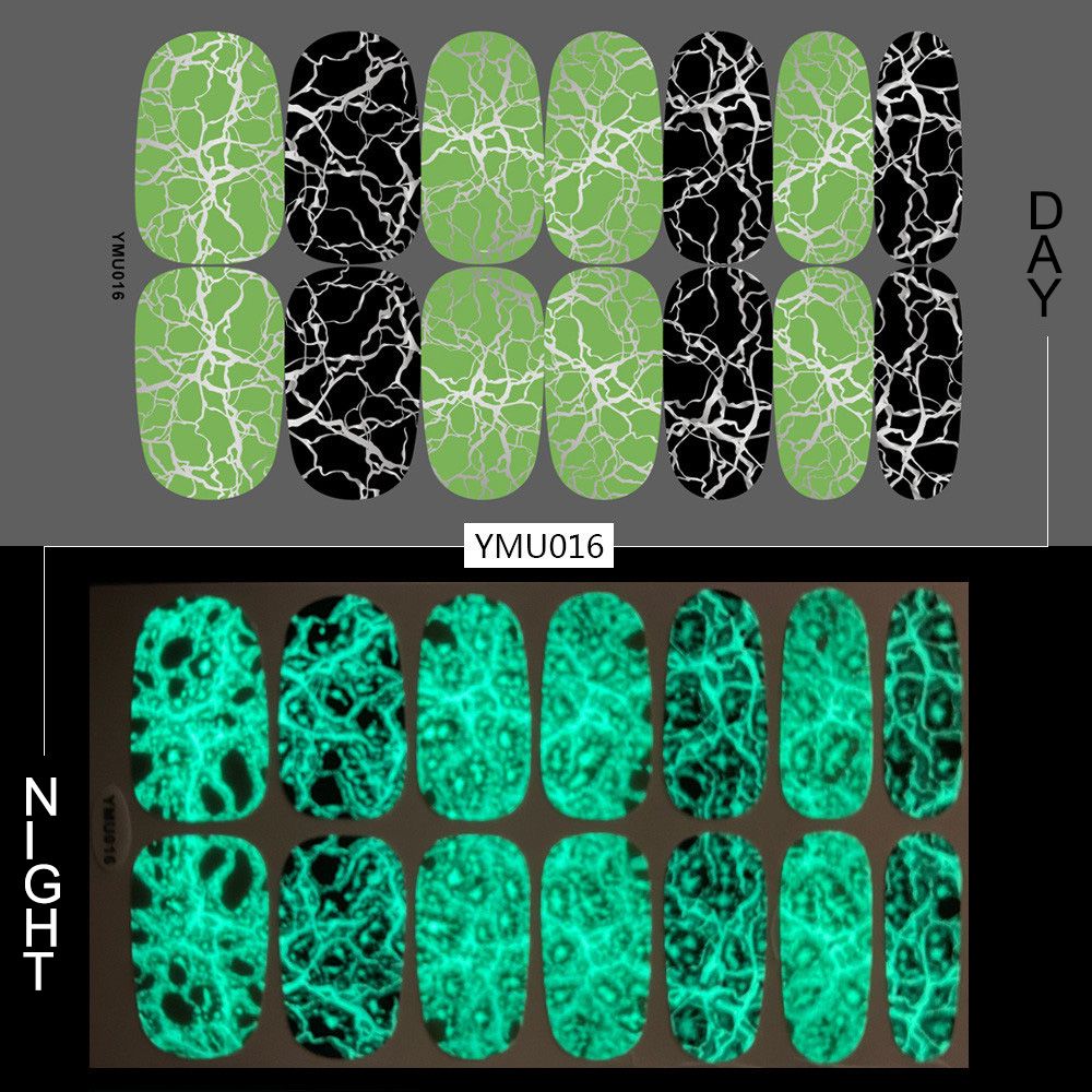 Luminous Halloween Skull Graffiti Sticker Set Of 12