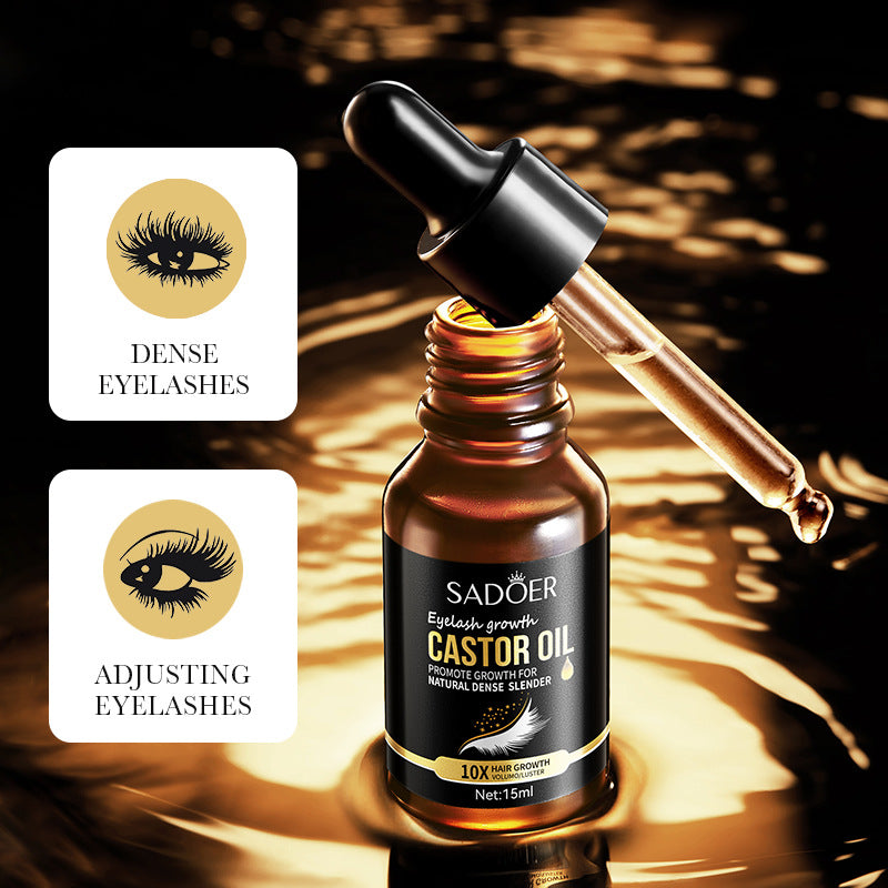 SADOER eyelash castor oil bottle with dropper tip, 15 ml