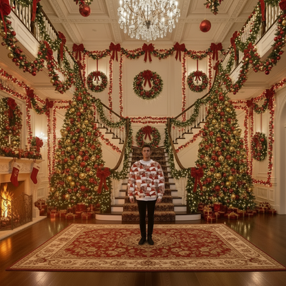 UGLY CHRISTMAS SWEATER Vacation Santa Elf Funny Womens Sweaters Tops Autumn Winter Clothing