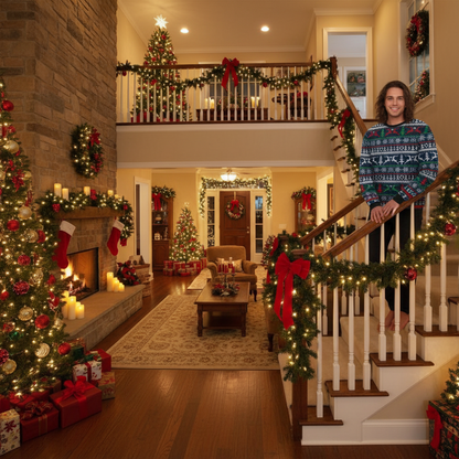 UGLY CHRISTMAS SWEATER Vacation Santa Elf Funny Womens Sweaters Tops Autumn Winter Clothing