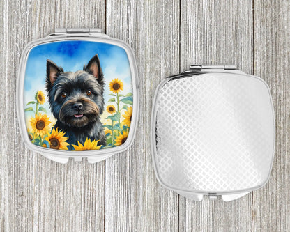 Cairn Terrier in Sunflowers Compact Mirror