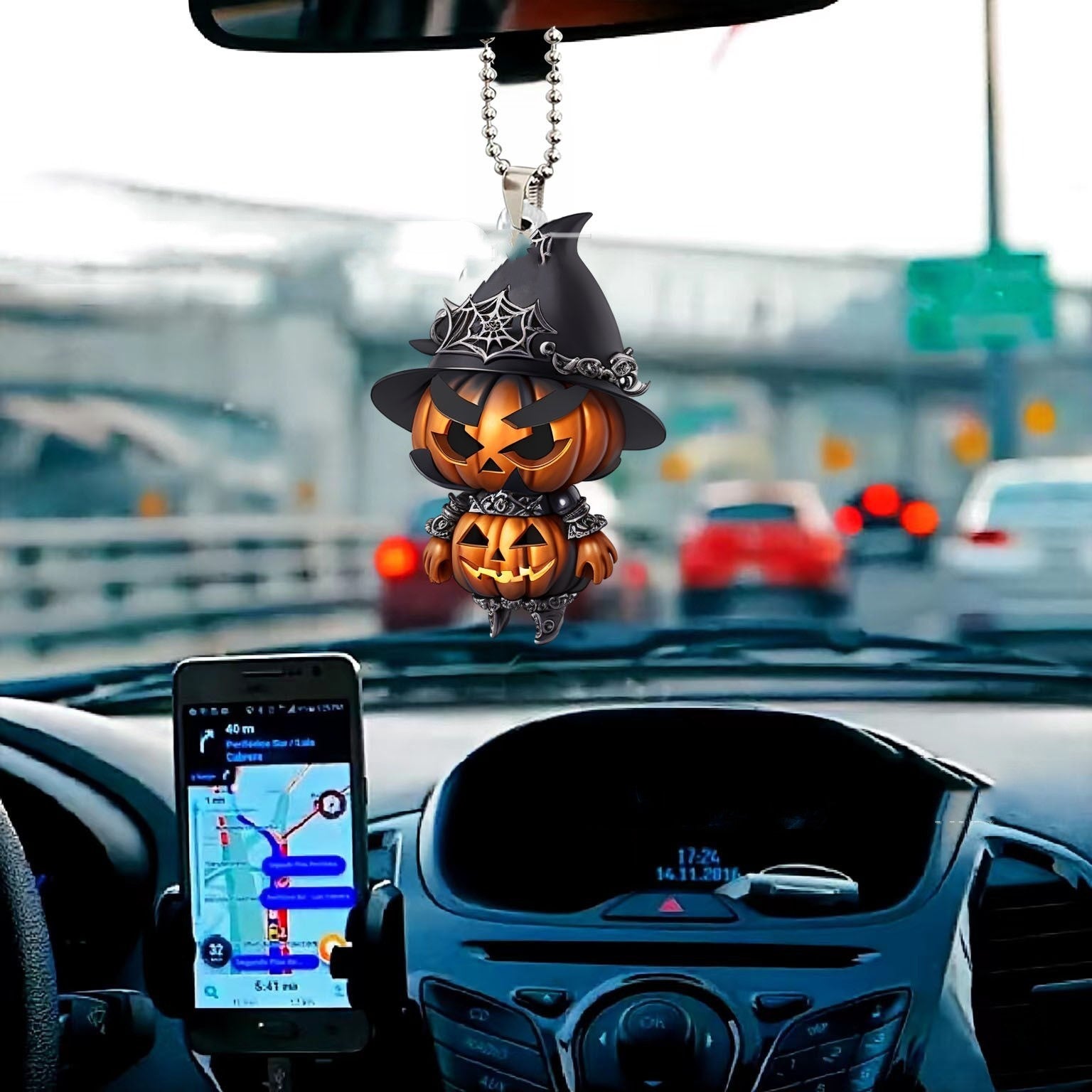 Halloween Pumpkin Dwarf Automobile Hanging Ornament