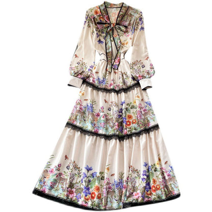 Royal Floral High-end Dress