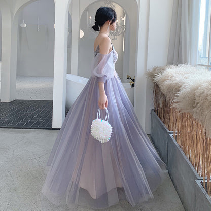 Xianqi Slim And Thin Sisters Queen's Bridesmaid Dress