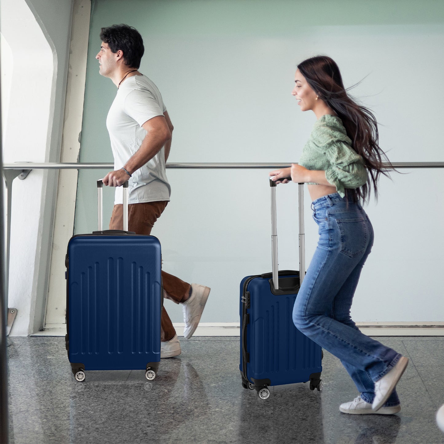 Three In One ABS PC Suitcase 20in 24in 28in Suitcase