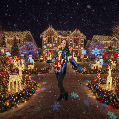 Christmas 3D Digital Print Casual Loose Fit Hooded Pullover Sweatshirt