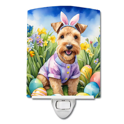 Lakeland Terrier Easter Egg Hunt Ceramic Night Light