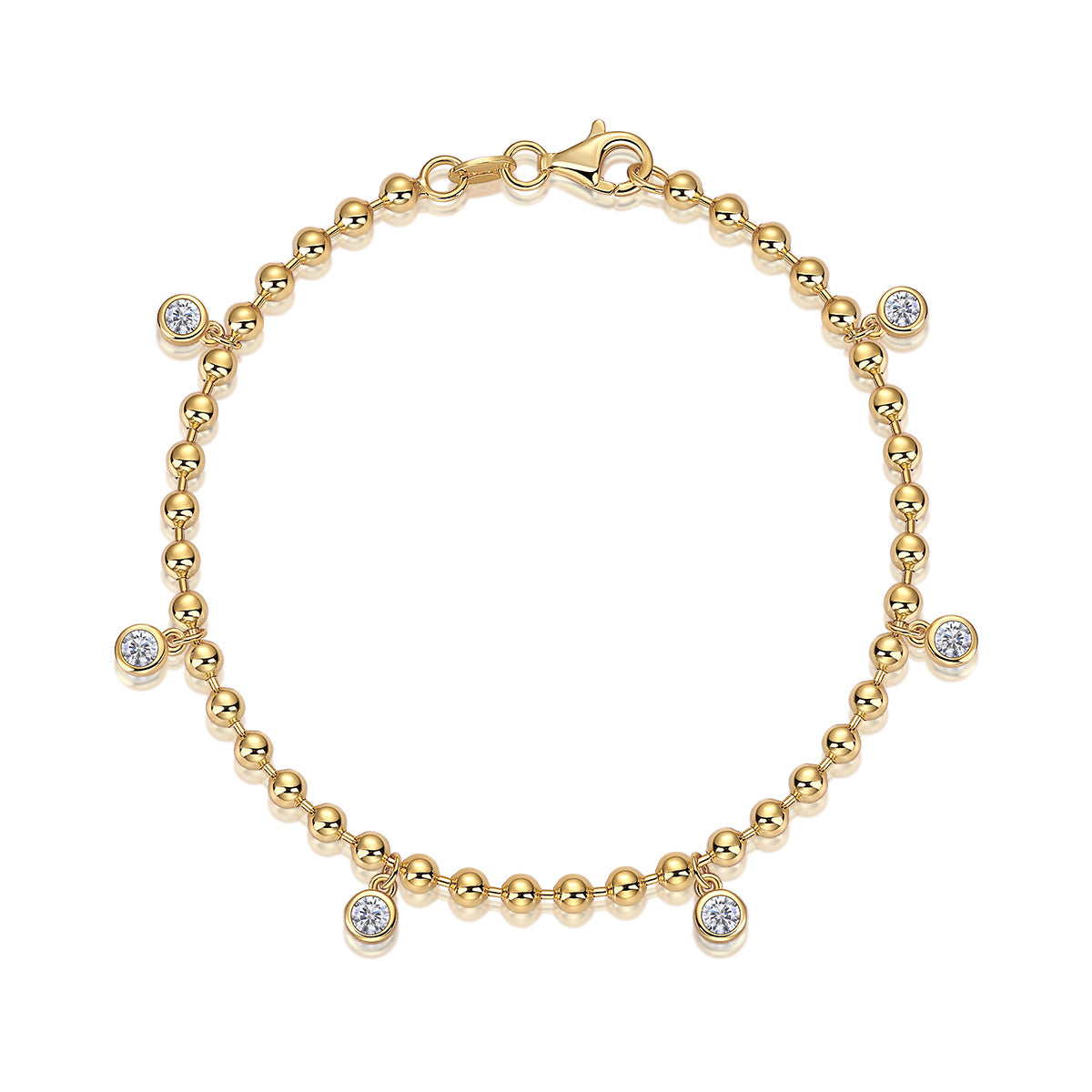 Luxury Fashion Mossan Diamond S925 Silver Bracelet Comparable To Natural Diamonds