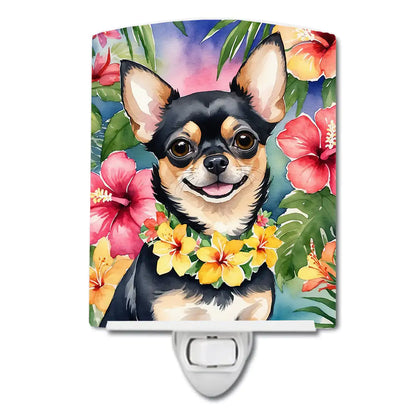 Chihuahua Luau Ceramic Night Light