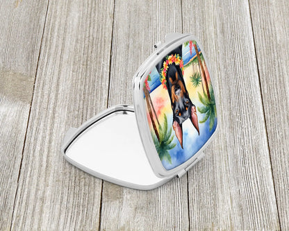 Doberman Pinscher Luau Compact Mirror
