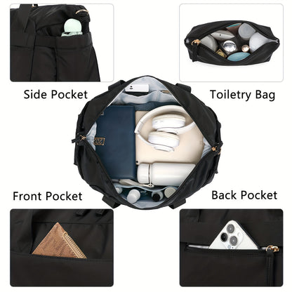 Women's Travel Sports Gym Yoga Duffel Weekender Overnight Totes Bag