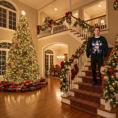 UGLY CHRISTMAS SWEATER Vacation Santa Elf Funny Womens Sweaters Tops Autumn Winter Clothing