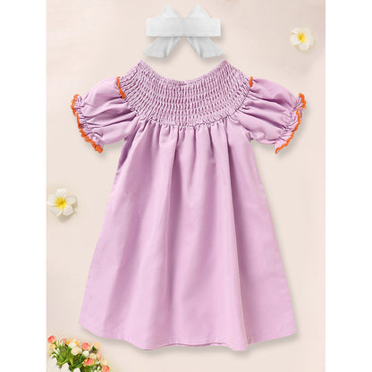 Infant Baby Girls Halloween Dress Ghost Embroidery Dress With Headband Party Costume Dresses
