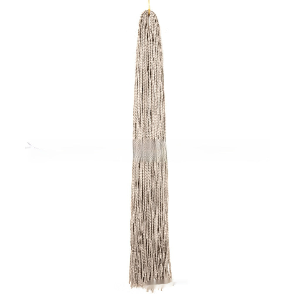 Long braided crochet hair bundle in light beige