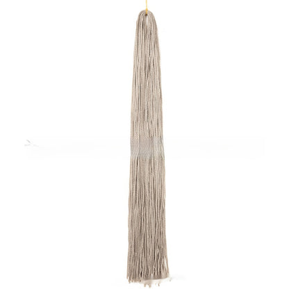 Long braided crochet hair bundle in light beige