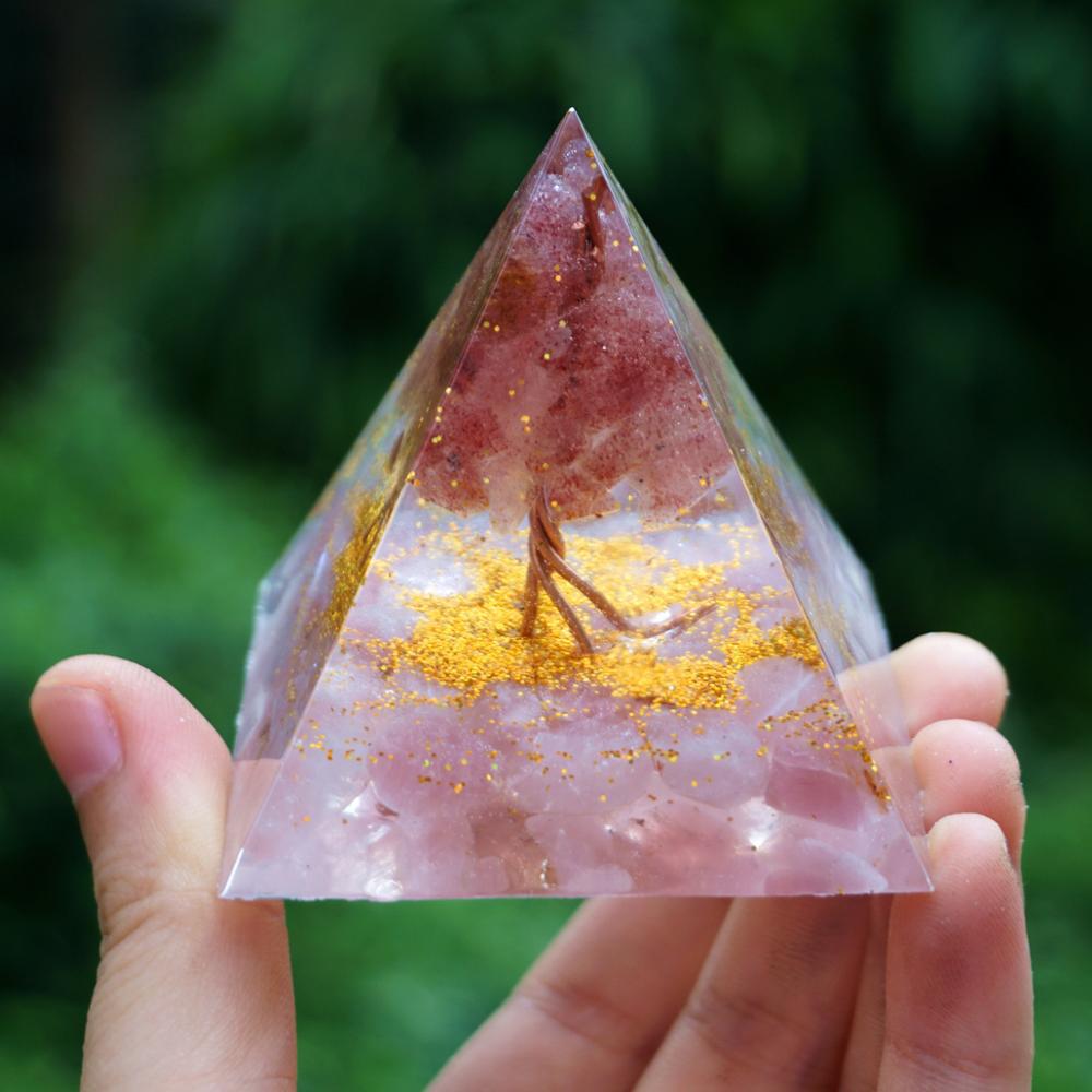 Crystal Ball Chakra Pyramid Epoxy Resin