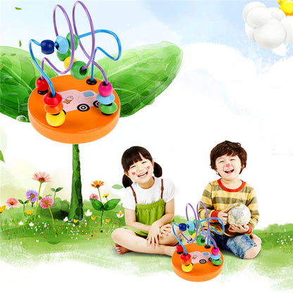 Wooden Early Education Round Bead Kids Toys Brick