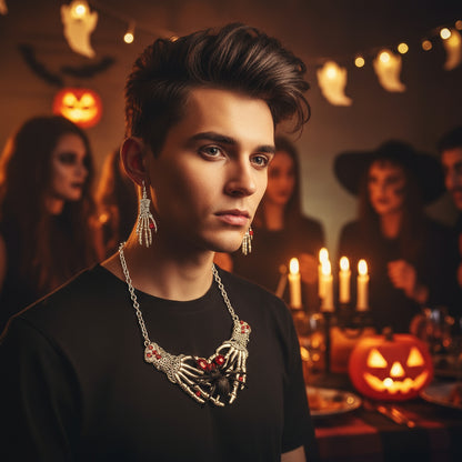 Punk Style Halloween Simulation Soft Rubber Jewelry Necklace