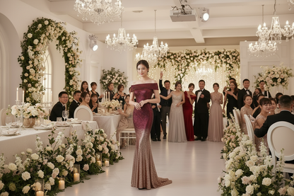 Birthday Party Dress Slimming Host Long Dress