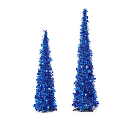 Tinsel Pop Up with Stand Gorgeous Collapsible Artificial for Christmas Decorations