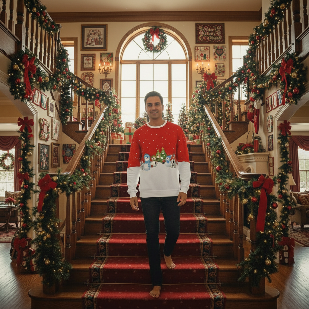 Autumn Winter Fashion Ugly Christmas Sweater Funny Pullover Women's. Men's