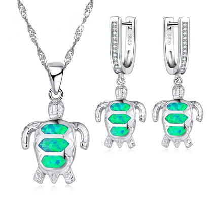 Five-color Turtle Necklace Set