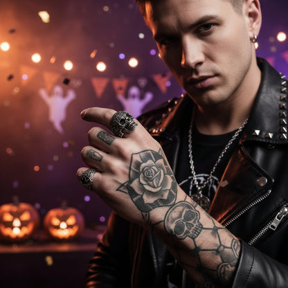 Hip Hop Skull Trendy Men's Personality Ring Punk