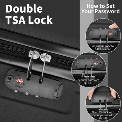 Three In One ABS PC Suitcase 20in 24in 28in Suitcase