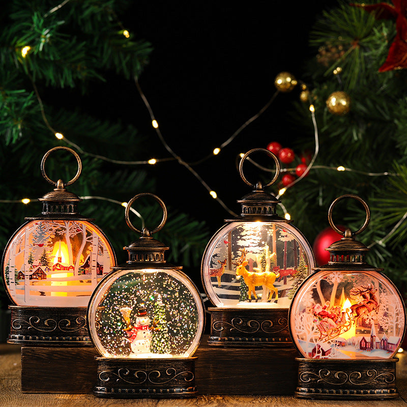 Christmas Decoration Water Injection Small Wind Lantern Ornaments