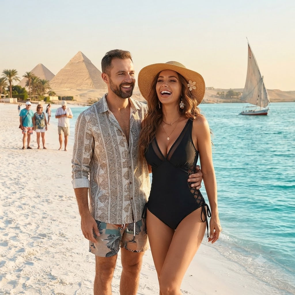 Black V-neck one-piece swimsuit with side drawstring ties