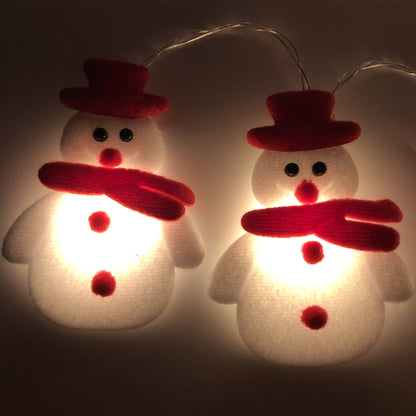 Plush Snowman Light String Christmas Tree Pendant LED Holiday Party Decoration Lantern