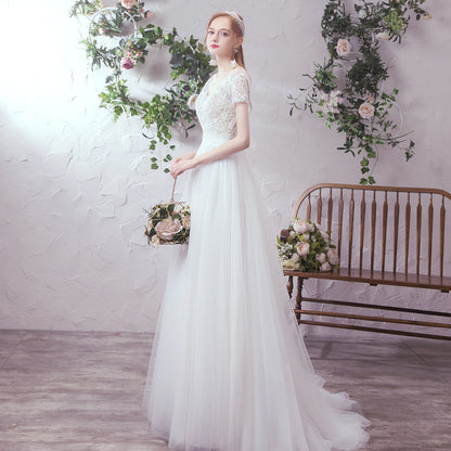 Bride small tail gauze dress skirt