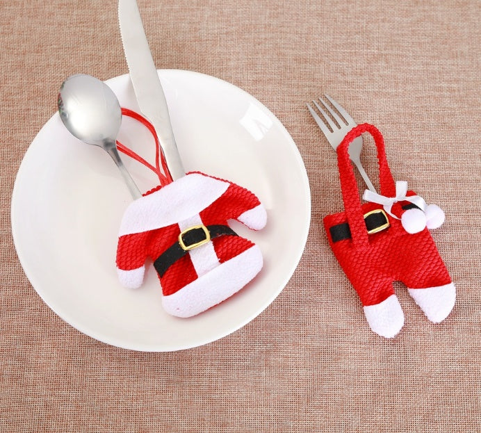 Holder Cutlery Knife Fork Cutlery Set Trousers Skirt Navidad Christmas Decorations for Home