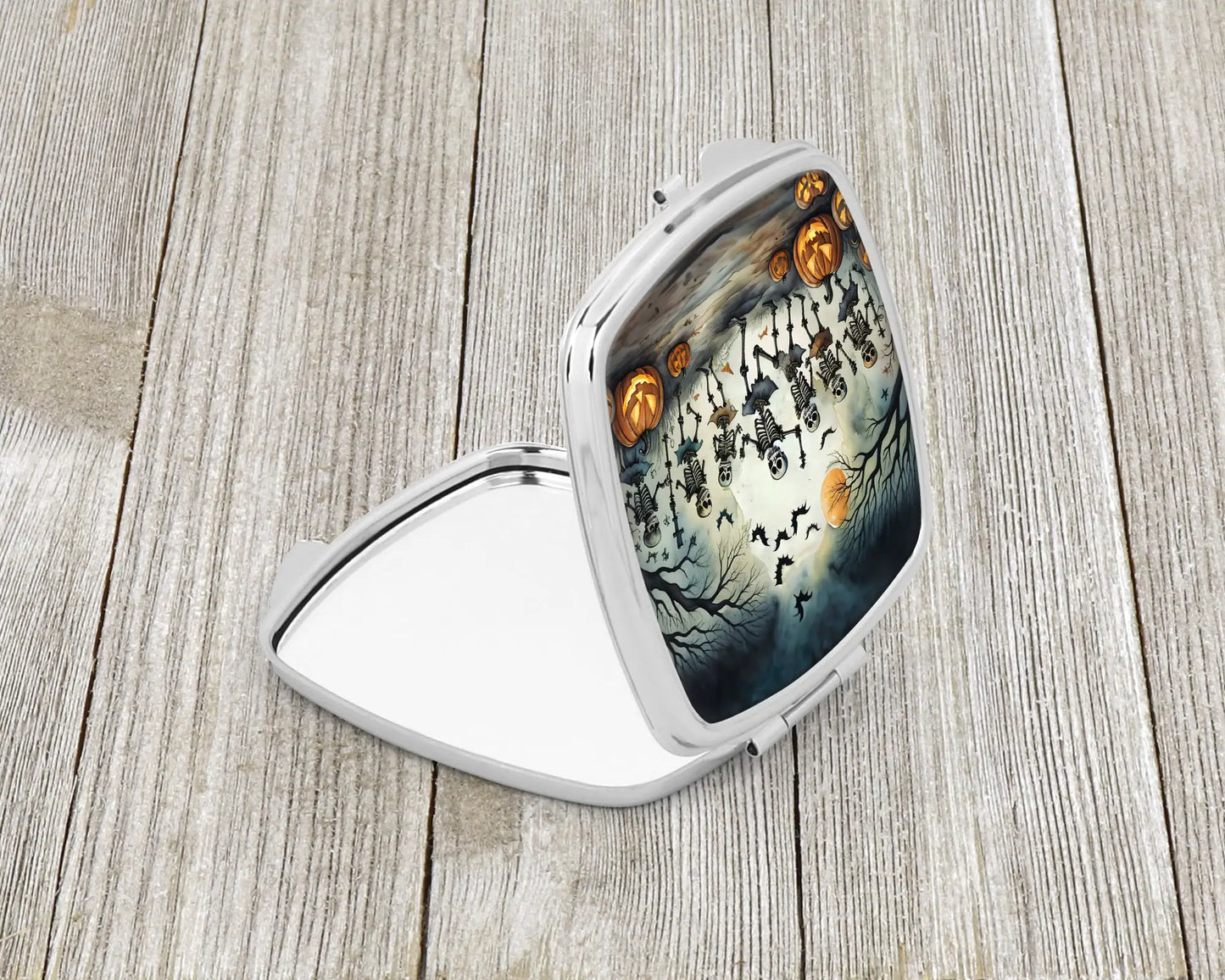 Dancing Skeletons Spooky Halloween Compact Mirror