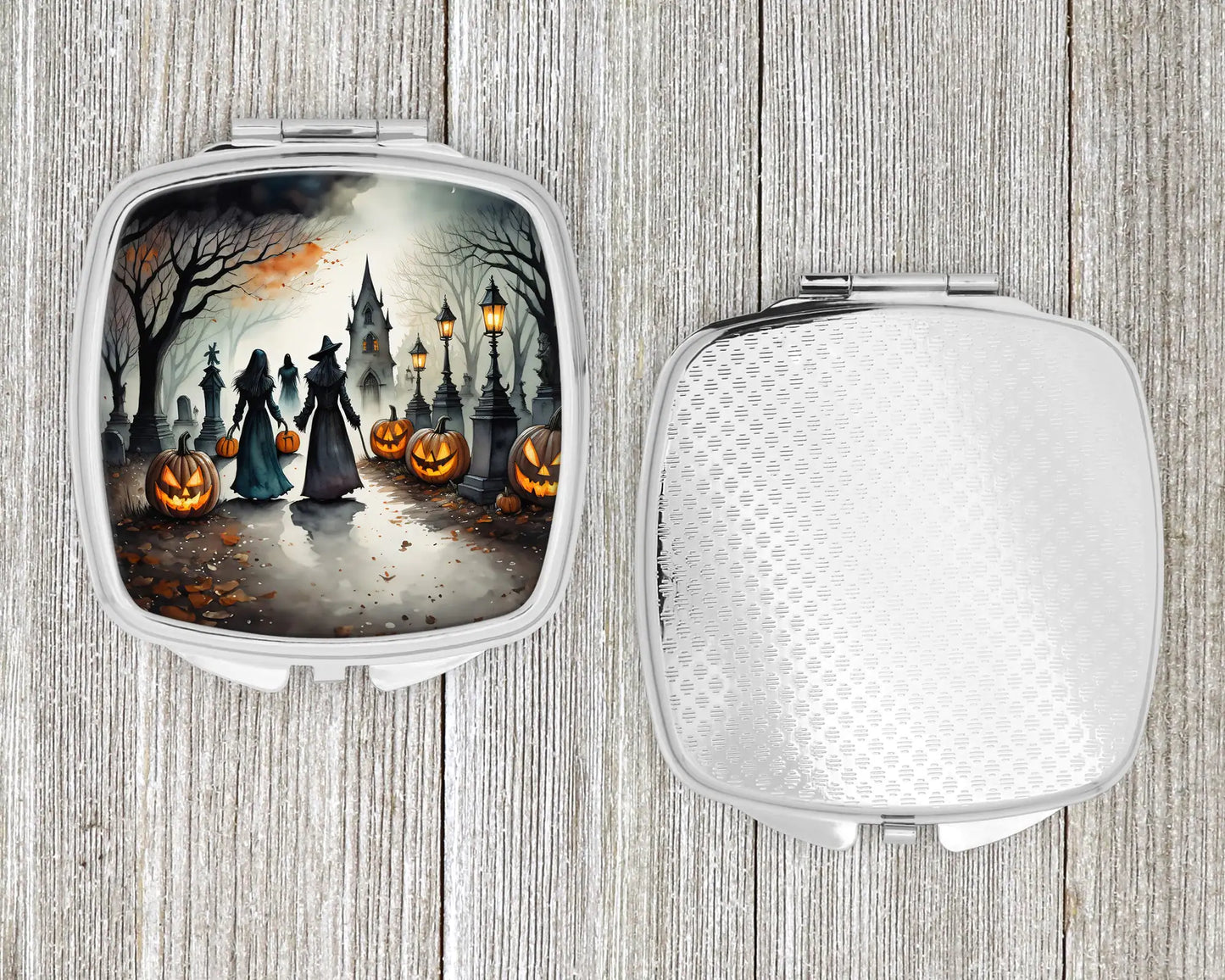 Vampires Spooky Halloween Compact Mirror
