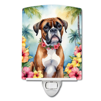 Boxer Luau Ceramic Night Light