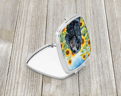 Cocker Spaniel in Sunflowers Compact Mirror