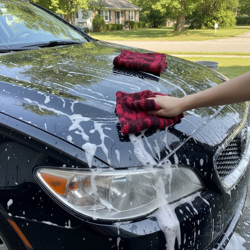HandMade Cotton Dish Cloths 3 Tone Dark Reds