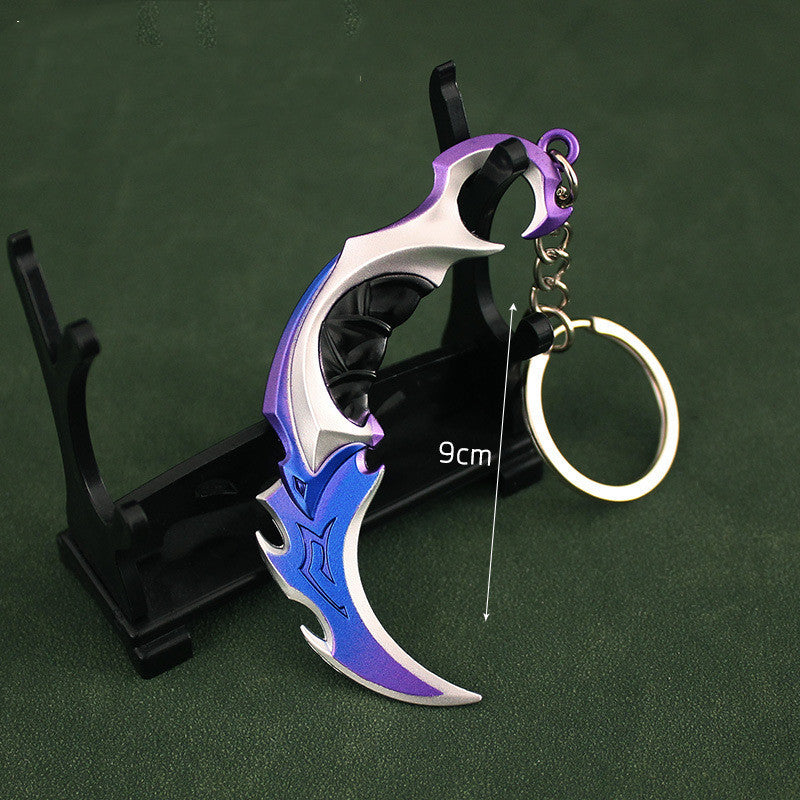 Shadow Secret Sect Weapon Plunder Knife Metal Toy Keychain 9cm