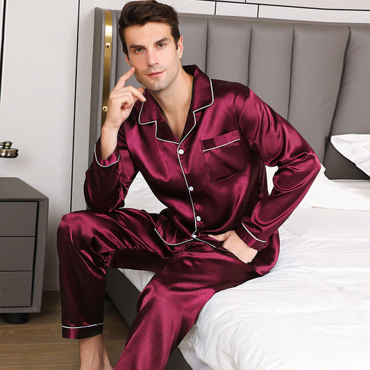 Ice Silk Men's Pajama Set